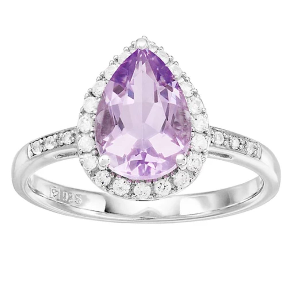 Sterling Silver amethyst ring size 7